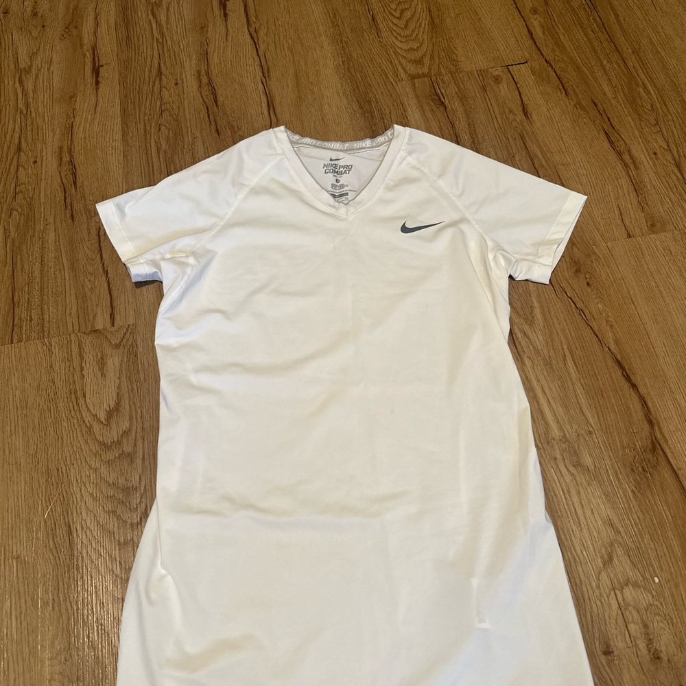 Nike White V-Neck T-Shirt